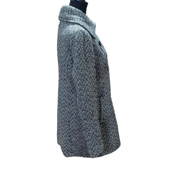 Guess Los Angeles Womens Herringbone Wool Blend Double-Breasted Coat - Picture 4 of 10